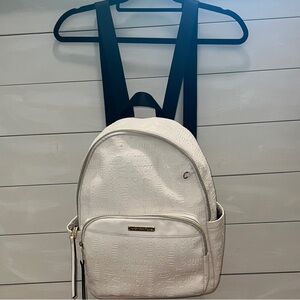Juicy Couture Embossed White Backpack